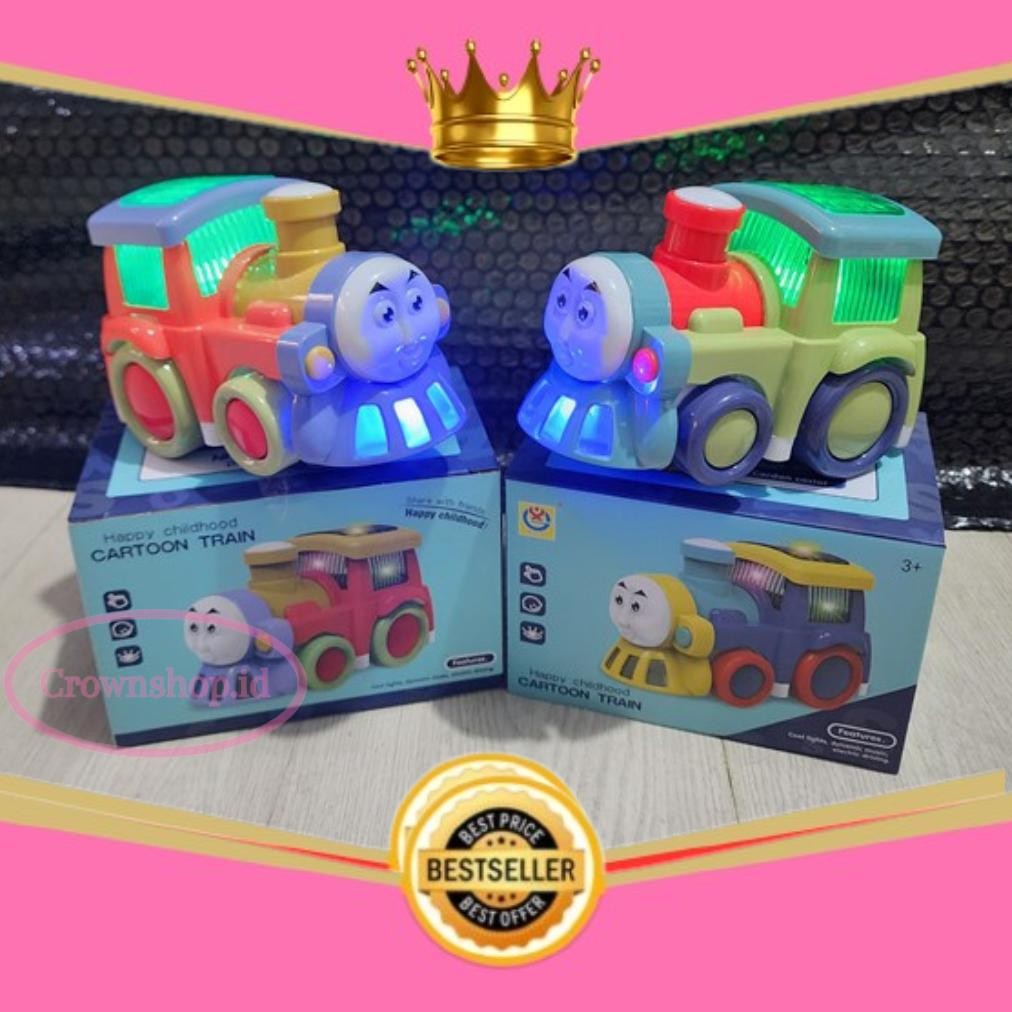 Fth- Mainan Anak Kereta Locomotif Train Cartoon Car Tomas Kereta Api