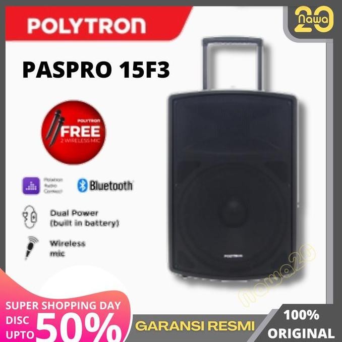 Promo Professional Active Speaker Polytron Paspro15F2/Paspro 15F2