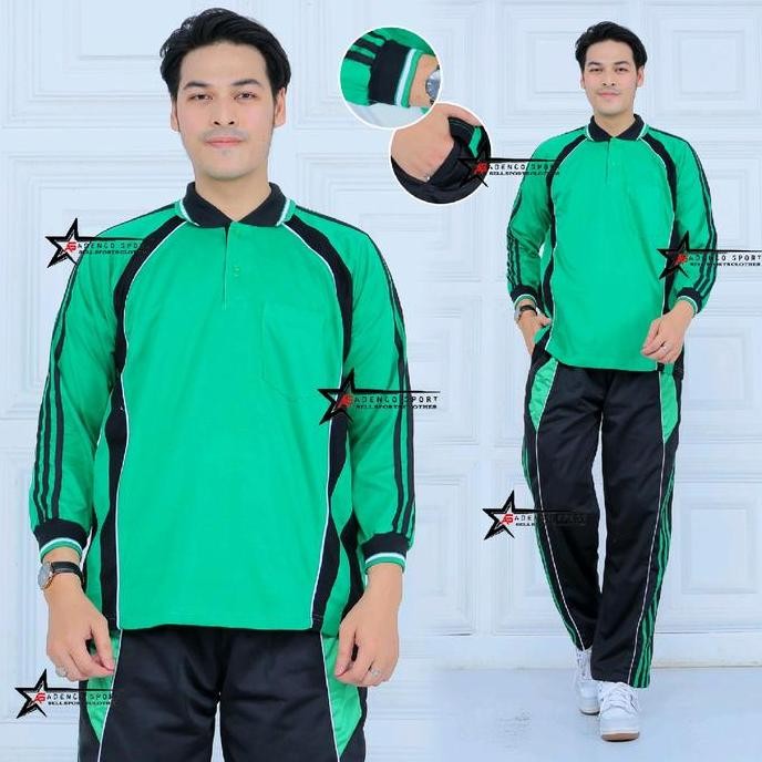 Setelan Baju Training Olahraga - Setelan Baju Olahraga Lengan Panjang - Set Kaos Training Olahraga C