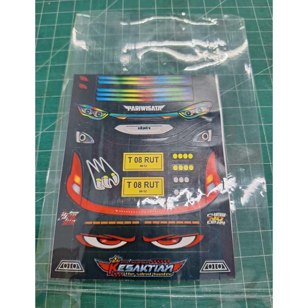 Gfd-12 Stiker Lampu Miniatur Running Bus Jetbus5 Dan Jetbus3 /Stiker Jb 3 / Stiker Jb 5 / Jb3 Jb5 /M