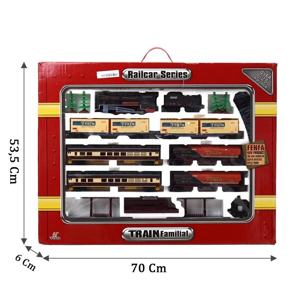 Rwet-23 [Original Fenfa] Mainan Anak Laki Laki Kereta Api Mainan Rel Panjang 325 Cm Miniatur Kereta 