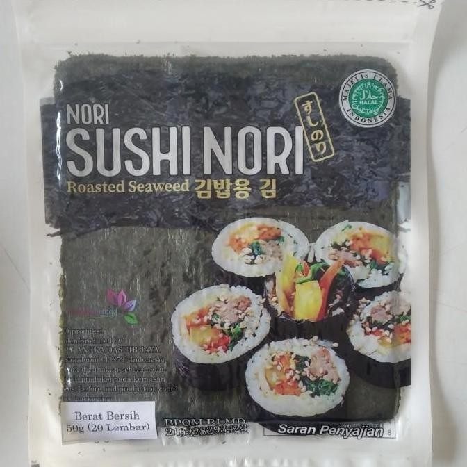 

Produk Baru!! Sushi Nori Rumput Laut Kering 20 Lembar Halal Siap Pakai