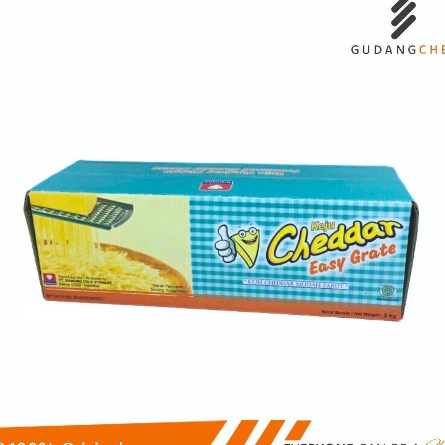 

Diamond Cheddar Easy Grated 2 Kg Keju Cheddar Siap Pakai