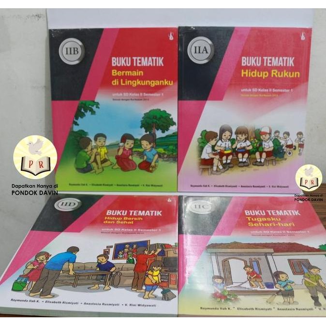 Baru Diskon Paket Buku Tematik Kelas 2 Ii Semester 1 Jilid A B C D Kanisius