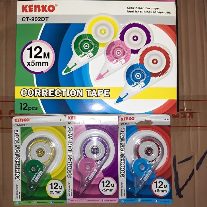 

Correction Tape Kenko Ct902Dt 12Meter 1Pak12Pcs