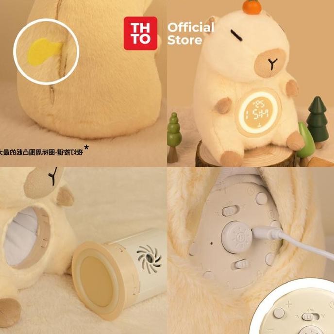 

THTO Boneka Lampu Tidur Jam Capybara Clock Gift Kamar Tidur Birthday Hadiah Plushie Usb A167 H24