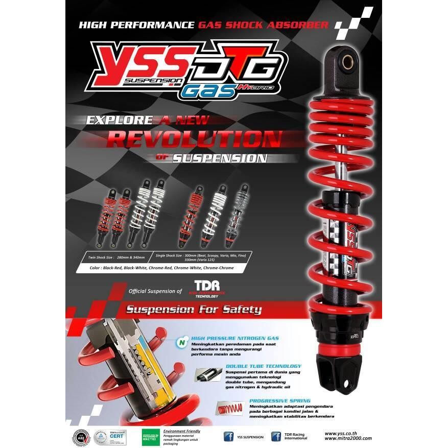 Shockbreaker YSS New Hybrid DTG Gas Vario 125/150, X Ride, Ready Stock Berkualitas