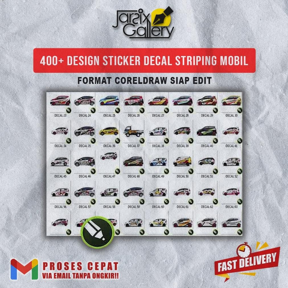 DF171>> 400+ Template Design Sticker Decal Striping Mobil