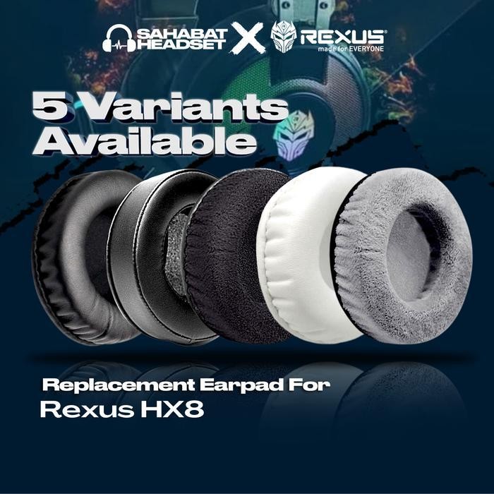 Earpad Ear Cushion Earcup Rexus Thundervox HX8 RGB with 7.1 Pad Foam Terbaru