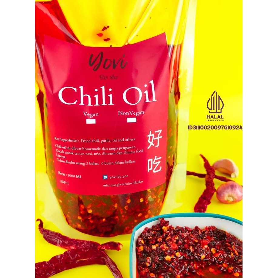 

Promo Chili Oil Yovi dengan Bawang Renyah 1 Liter - Minyak Cabai Pedas Vegan & Non-Vegan