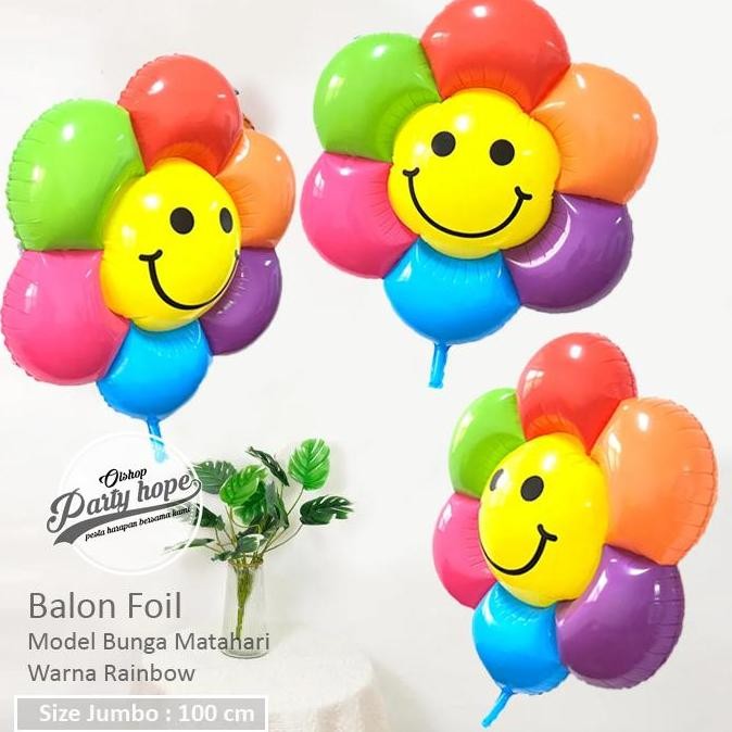 #@#@#@#@] Balon Foil Bunga Matahari / Balon Bunga Daisy / Balon Bunga Chamomile