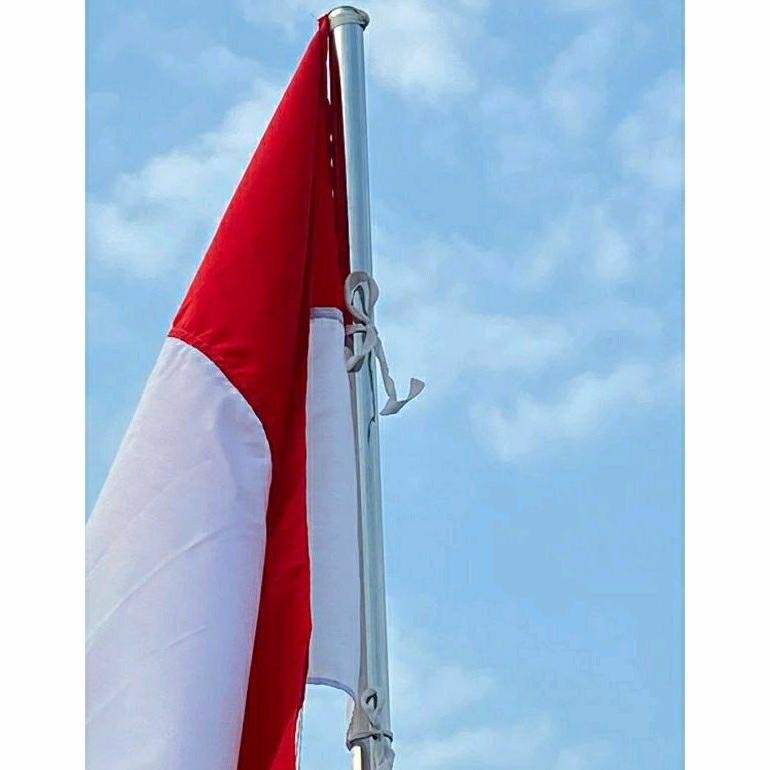 Terlaris Tiang Bendera Stainless Steel 1" Panjanjang 3 Meter Tebal 0.6 17 Agustus Kemerdekaan Indone