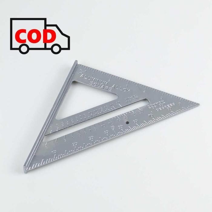 

MPS Penggaris Siku Segitiga Sudut 90 Derajat Bahan Aluminium Kuat Tidak Mudah Rusak Patah Pengerjaan Tukang Kayu Bangunan Mistar Multifungsi Triangle Ruler