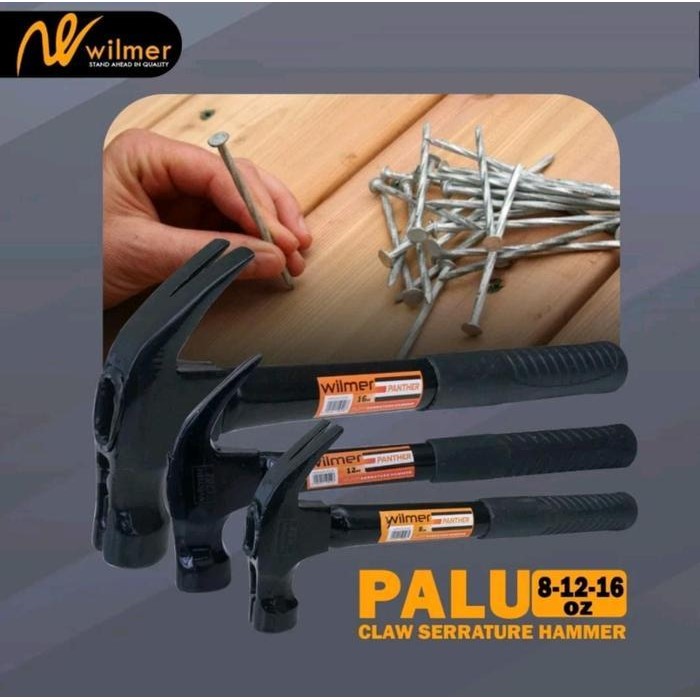 MPS Palu Baja Hammer Martil Gagang Besi Palu Kambing 8 oz - 12 oz - 16 oz Original Wilmer - Bergaran