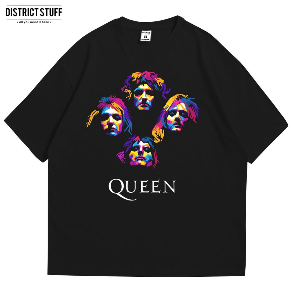 Promo Kaos Band Queen Artistic T-Shirt Oversize Vintage Pria Wanita