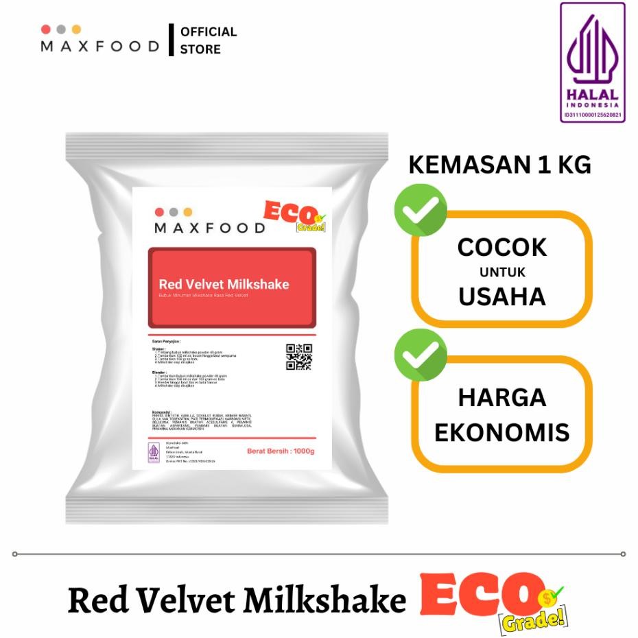 

Maxfood Eco Red Veet Milkshake Powder Bubuk Minuman Rasa Red Veet Milkshake Ekonomis 1 Kg
