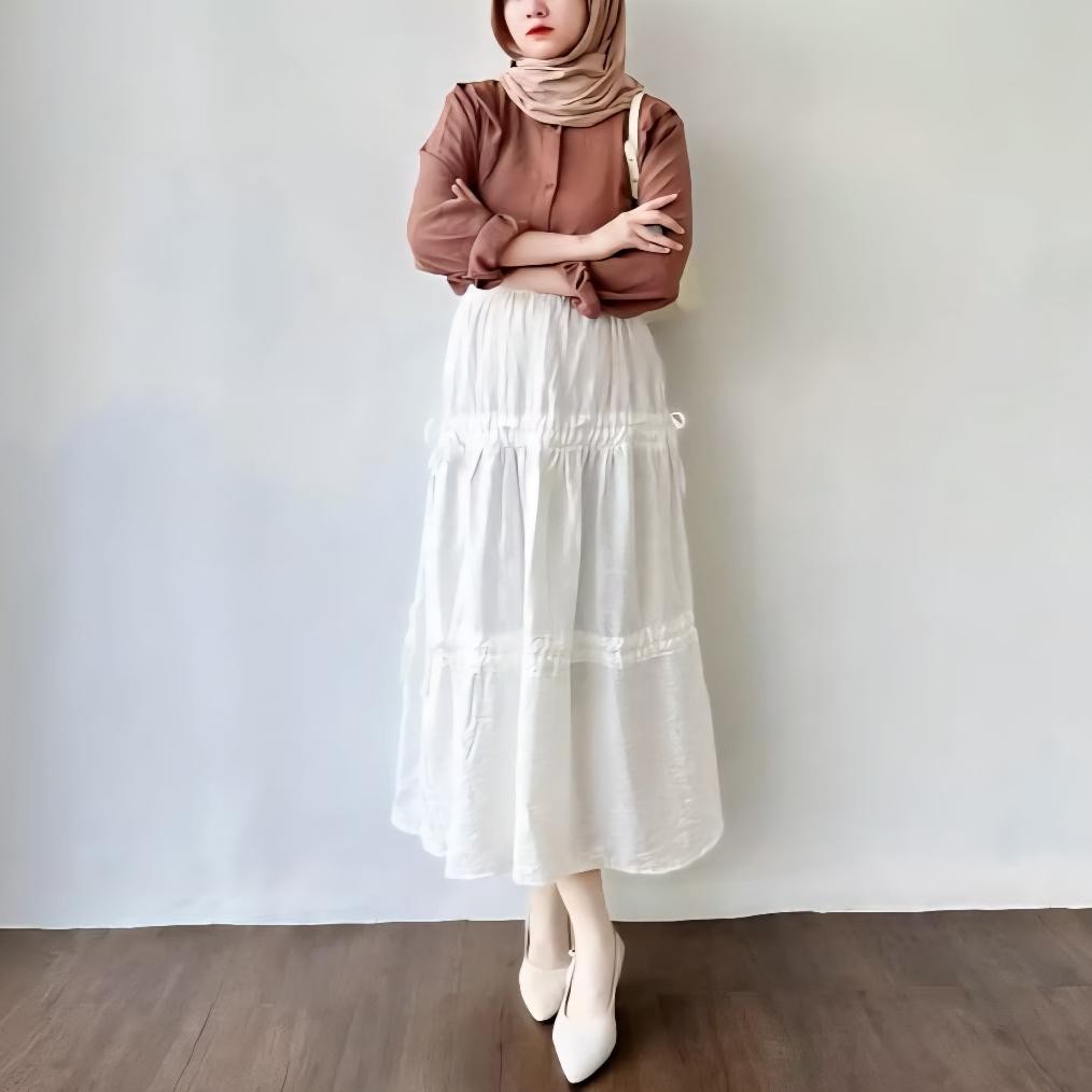 ASHELA SKIRT / ROK SERUT KOREA / ROK KEKINIAN / ROK PANJANG