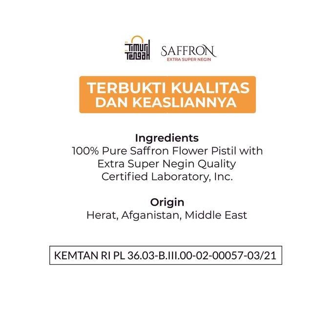 

Diskon! Saffron Timur Tengah Pure Extra Super Negin 1G - Saffron Original Premium