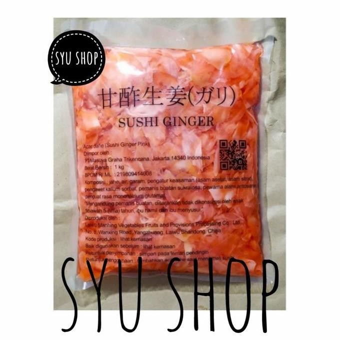 

Diskon! Sushi Gari Pink Acar Jahe Jepang Premium 1Kg Red Ginger Pickled