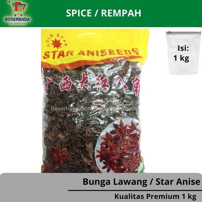 

Diskon! Star Anise 1Kg / Bunga Lawang Utuh / Ba Jiao I Kualitas Premium