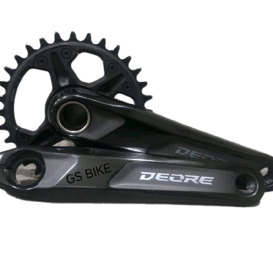 Shimano Deore Fcm61001 1X12Speed 32T 170Mm Single Crankset Crank Arm Chainring Sepeda Mtb Tanpa Bb