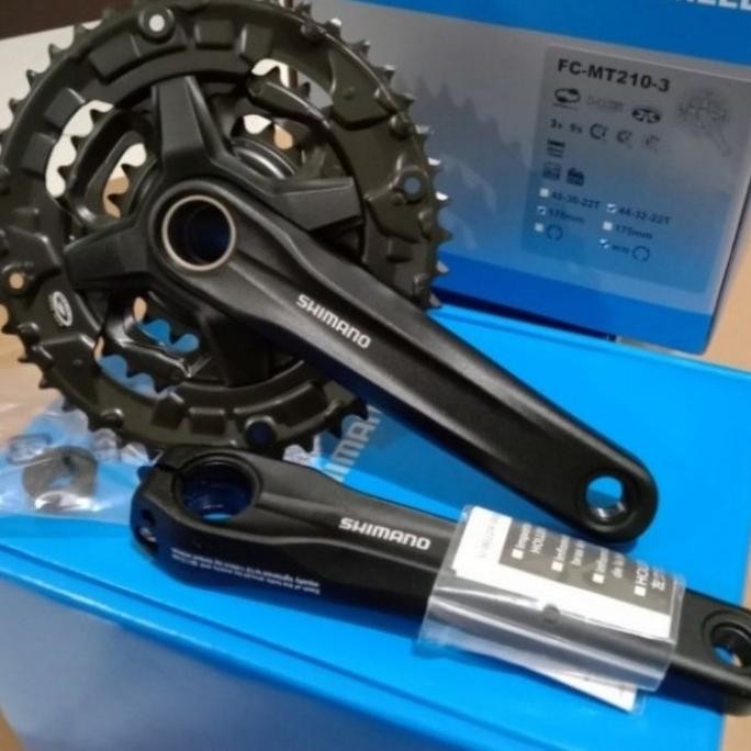 Gir Crankset Crank Set Shimano Altus Fc Mt210 Hollowtech 2 Ht2 Sepeda Mtb 3 Speed 40T 44T Arm 170Mm 