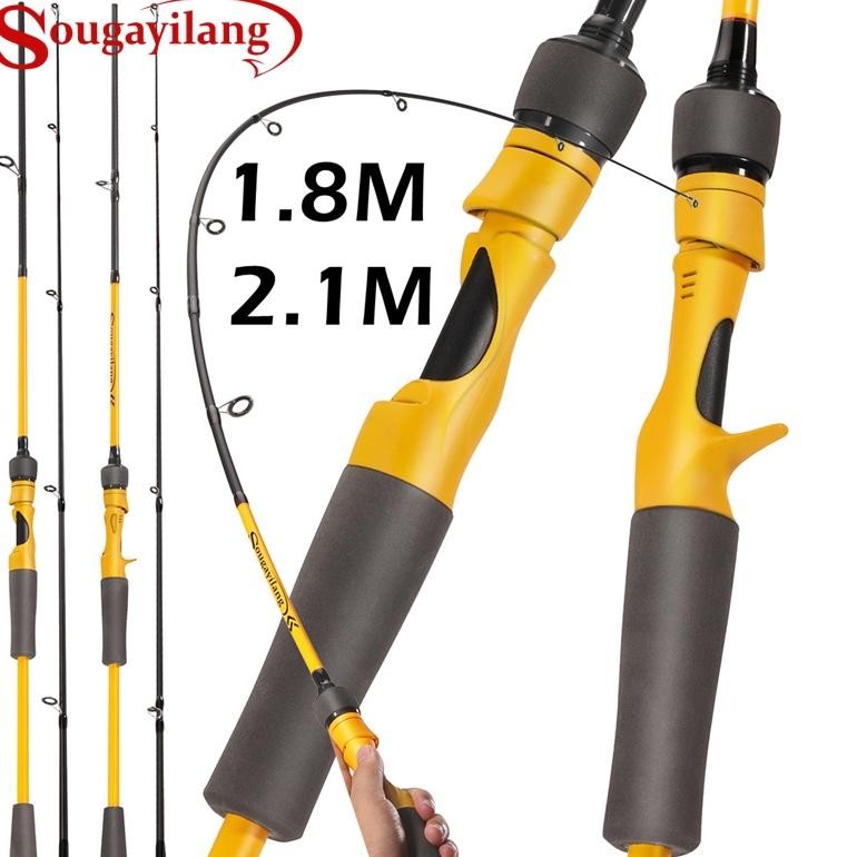 Sougayilang Joran Pancing Carbon 5-10Lbs 1.8m 2.1m Joran Bc 2 Bagian Joran