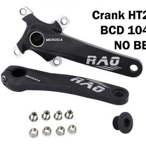 Meroca Rao Crankset Tanpa Ht2 Crank Set Hollowtech Bcd 104 Hitam