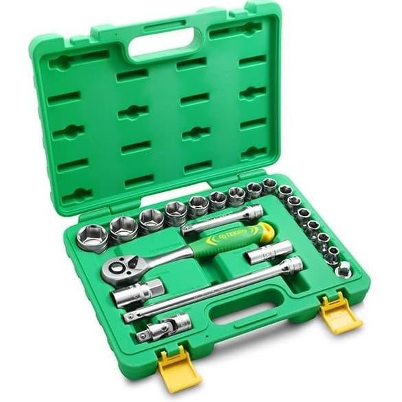Tek 1/2 Inch Socket Set 12 Pt Plastik 22 Pcs / Kunci Sock Set