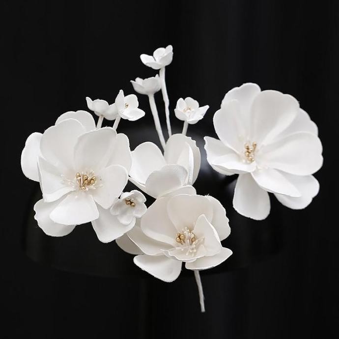 HIASAN RAMBUT PESTA BUNGA MERAH HEADPIECE HAIIECE AKSESORIS RAMBUT