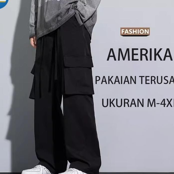 Celana Cargo Panjang Pria Celana Panjang Cargo Pria Celana Kargo Pria Jumbo Baju Celana Pinggang Kar
