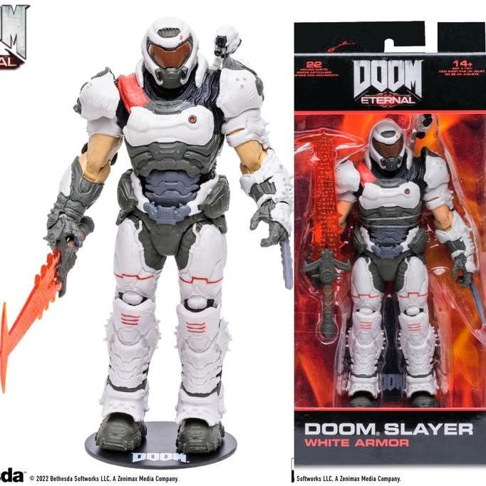 mcfarlane doom slayer white armor astro slayer skin doom eternal