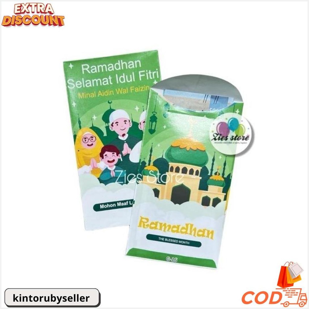 

[50Lembar] Amplop Lebaran Idul Fitri / Angpao Lebaran Box Mika Size L Gratis Ongkir
