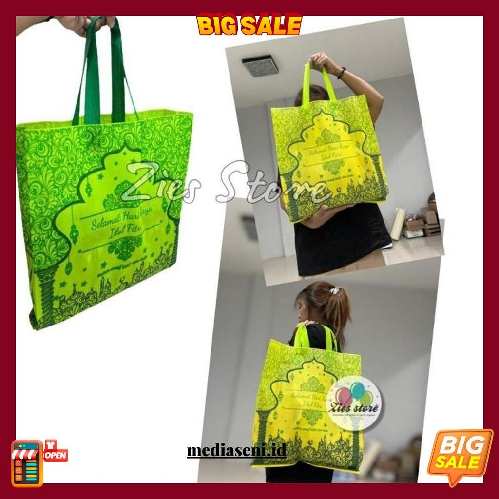 

(Isi 12)Tas Souvenir Goodie Bag Kantong Idul Fitri Lebaran Ramadhan L Original Produk