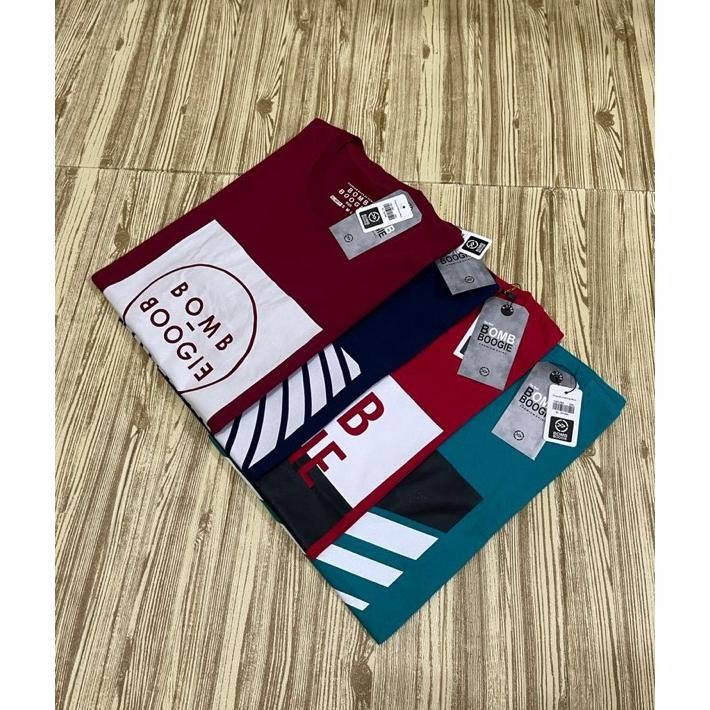 Hot Promo Code4K4Jy Paket 4Pcs 100Ribu Kaos Bombogie Bahan Semi Katun // Kaos Distro Original