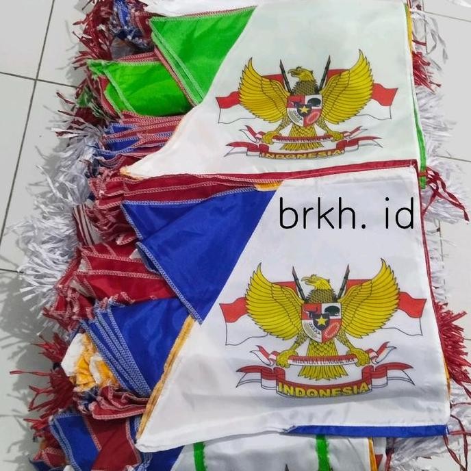 (Allthebest) UMBUL-UMBUL ( 20 PCS ) BENDERA SEGITIGA BENDERA MERAH PUTIH 1 KODI Spanduk Dekorasi  um