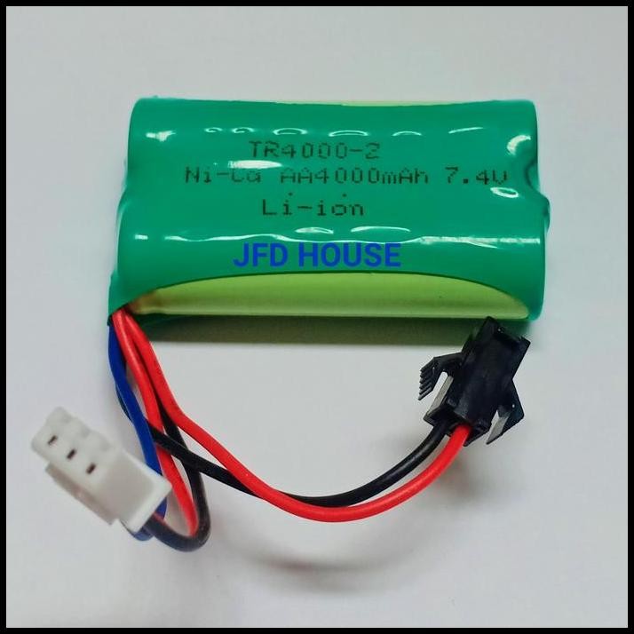 Baterai RC rakit 2 14500 7.4v/7,4v Soket hitam 3000Mah Rock crawel