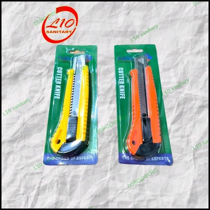 

Cutter Gagang Karet Besar TERMURAH / Pisau Cutter Dorong Karet Besar