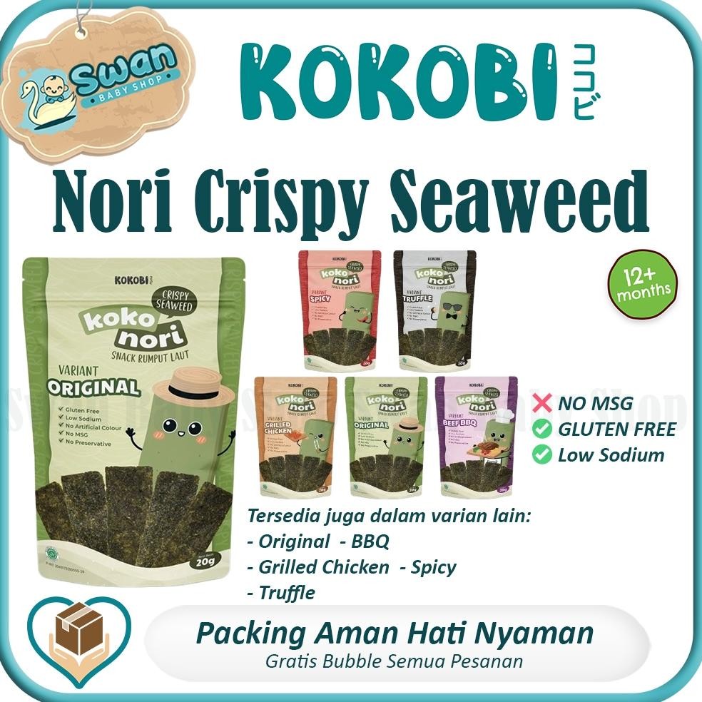 

Kokobi Koko Nori Crispy Seaweed 20gr / Snack Rumput Laut Sehat Anak aSt