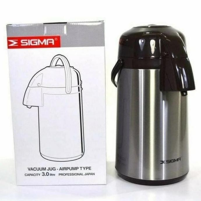 TERMURAH - Sigma Termos Pencet Air Panas 3Liter Stainless