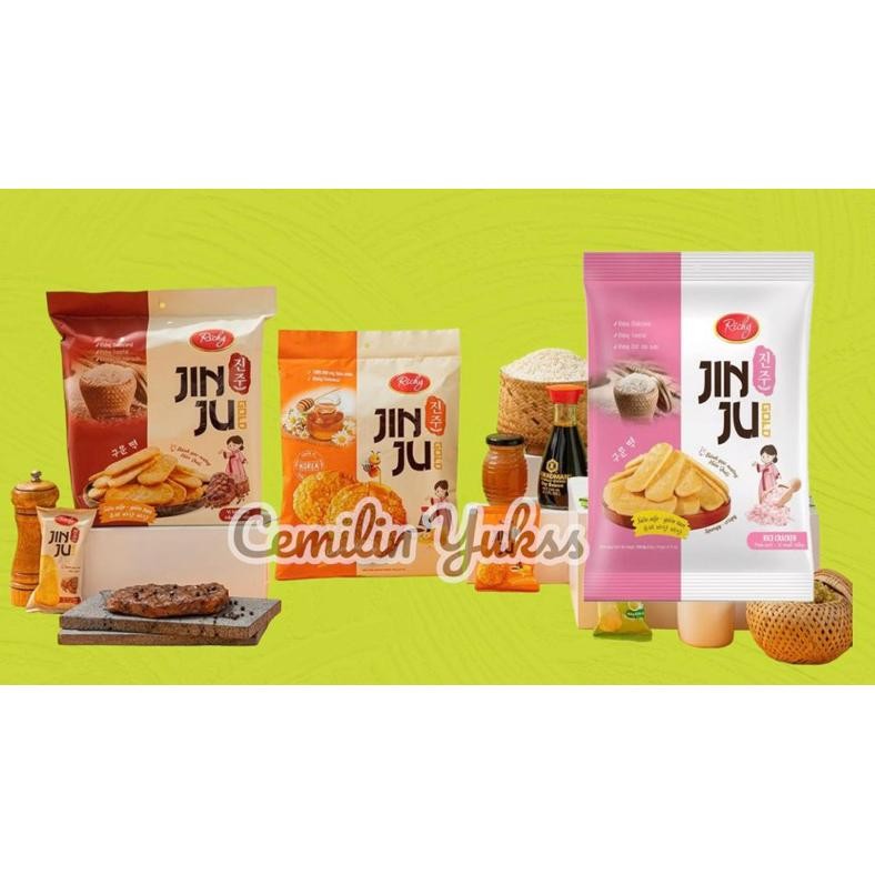 

Richy Jinju Rice Crackers 134,4g Honey Rice Crackers BBQ Pink Seasalt Rice Crackers Vietnam aSt