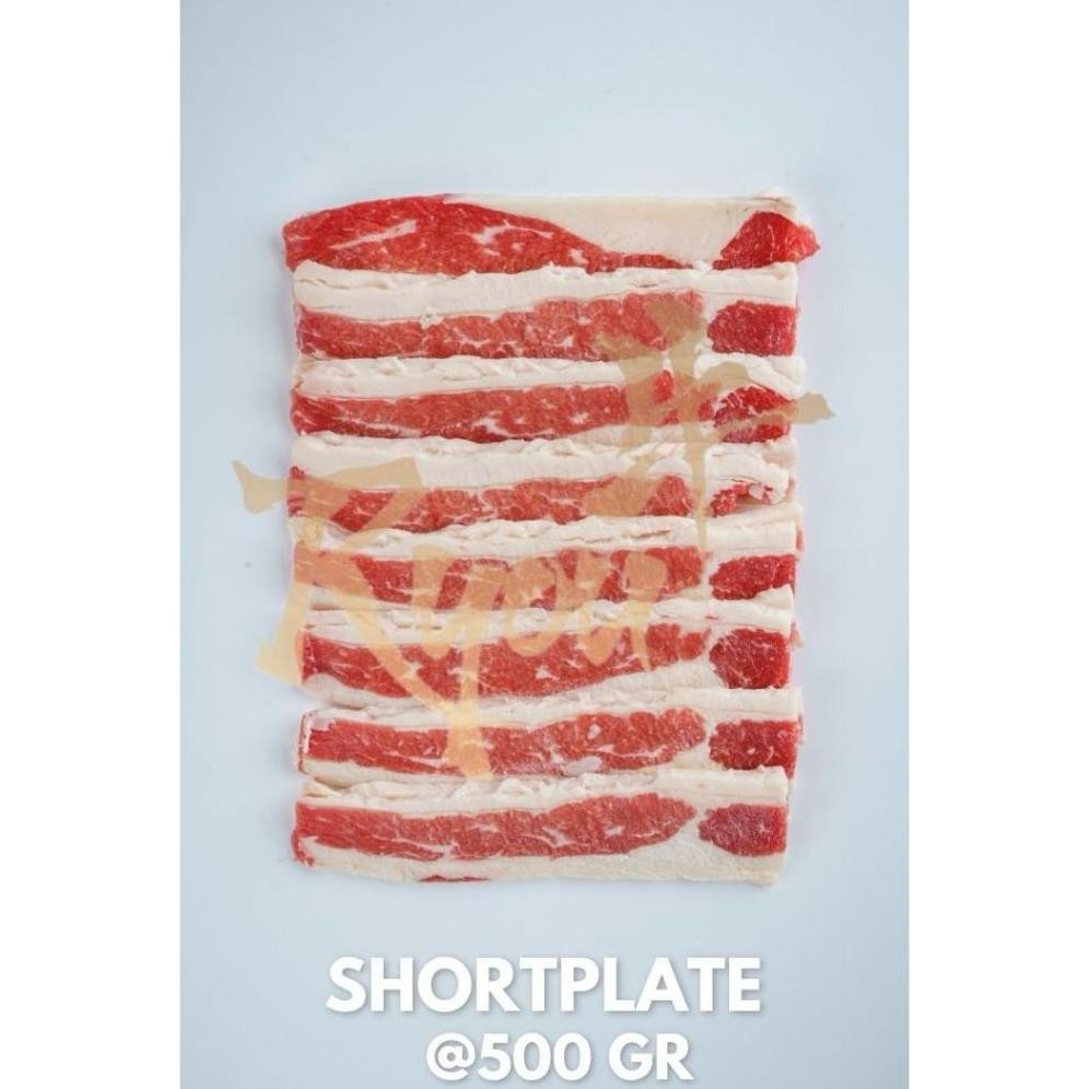 

500GR BEEF PLATE SHORTPLATE ALTERNATIF US DAGING SAPI GRILL SHABU aSt