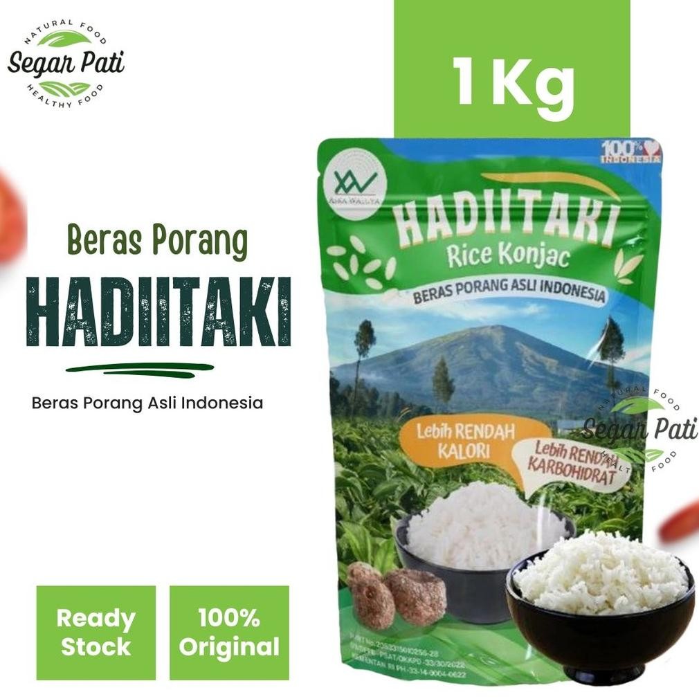 

HADIITAKI Beras Porang 1 KG Shirataki Konjac Rice diet rendah kalori aSt