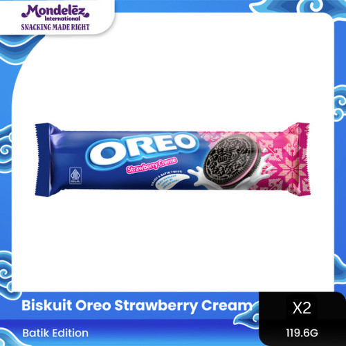 

[Cuci Gudang] Buy 1 Get 1 Oreo Batik Strawberry Cream 119.6g - Near ED
