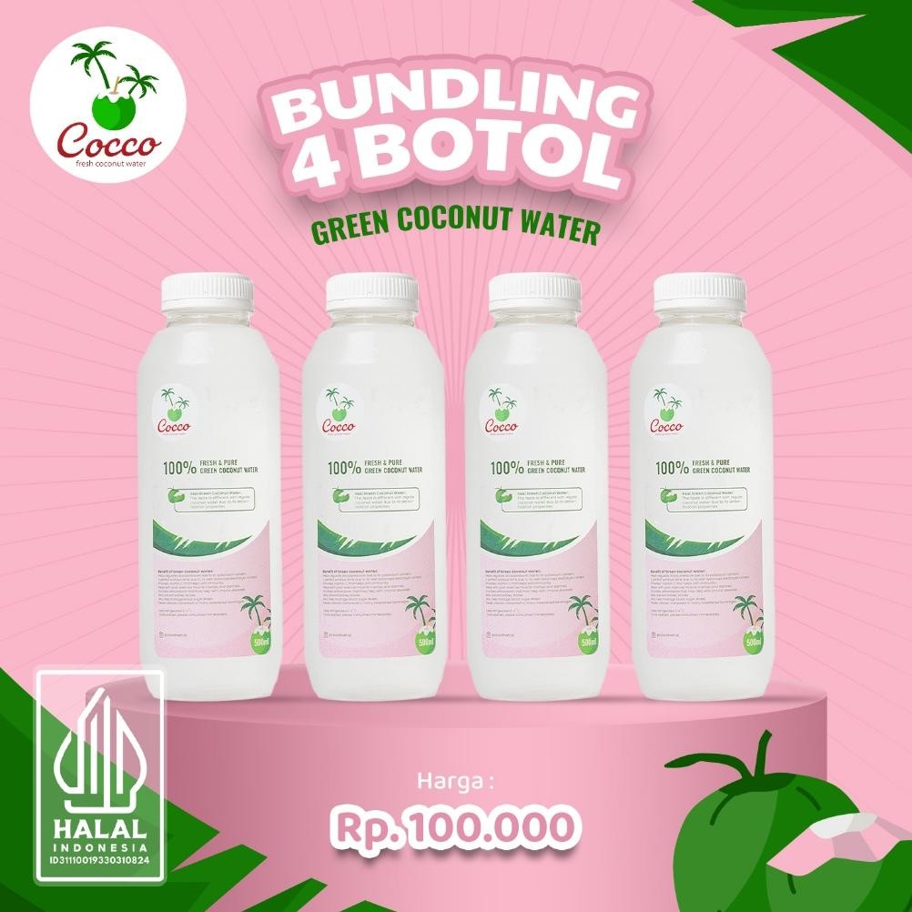 

Bundling 4pcs Cocco Fresh Air Kelapa Hijau Murni 500Ml aSt
