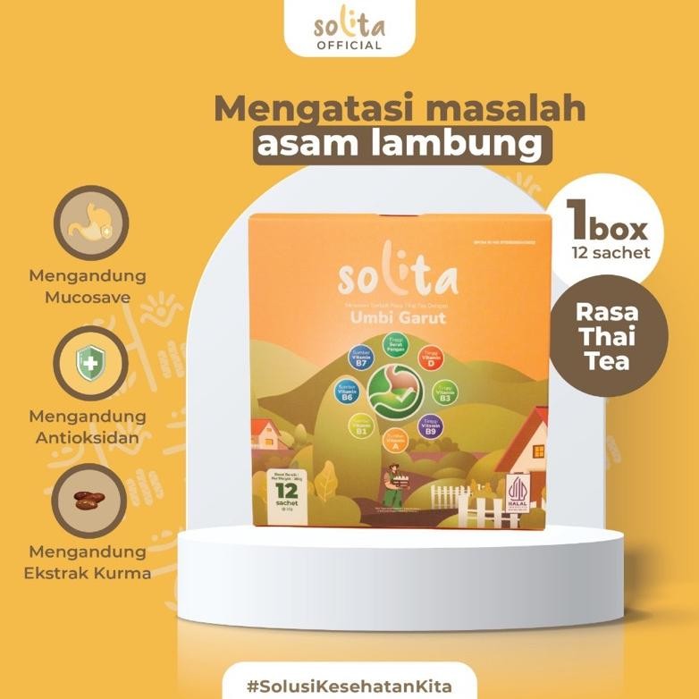 

Minuman Serbuk Umbi Garut Isi 12 Sachet untuk Atasi Asam Lambung, Maag, dan GERD | SOLITA aSt