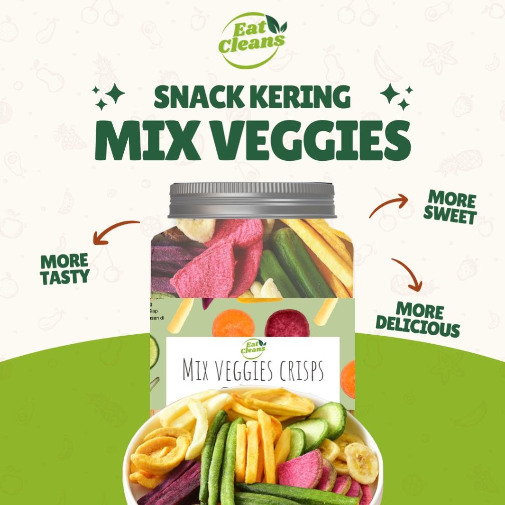 

(HALAL) Snack Mix Veggies - Healthy Snack - Cemilan Snack Sayur Buah Kering | Dried Mix Vegetable| Snack Sehat Diet | Guilty Free Snack - Keripik Sayur Kering - Cemilan Sehat - Cemilan Diet aSt