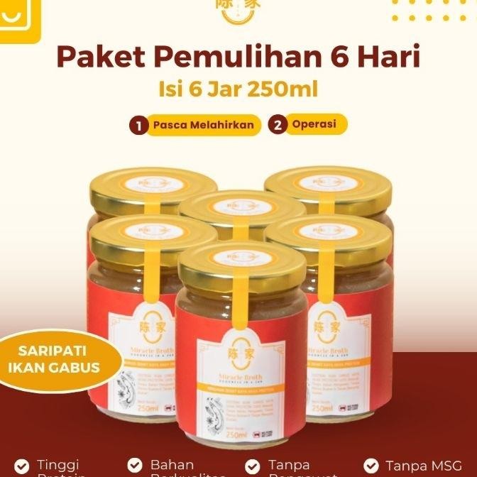

Miracle Broth Kaldu Gabus 6Pcs X 250 Ml 83 Kaldu Ikan Gabus