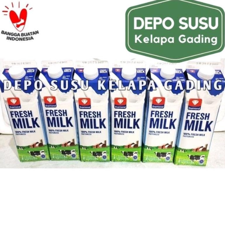 

Susu Segar Diamond Fresh Milk Satuan 1 Liter | 1lt Diamon Full Cream Plain lt Pasteurisasi aSt
