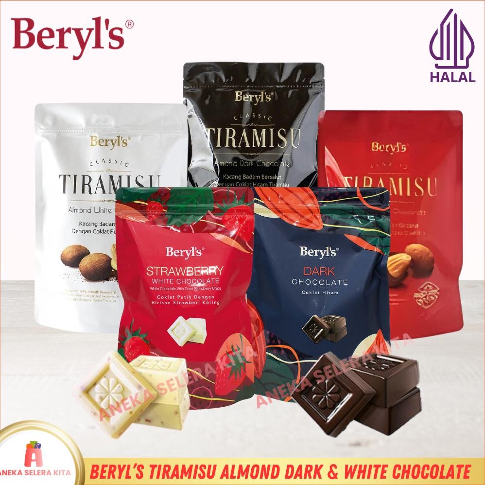 

Beryls Classic Tiramisu Almond Green Tea, Milk, Dark & White Chocolate Dried Strawberry 280g-300g aSt